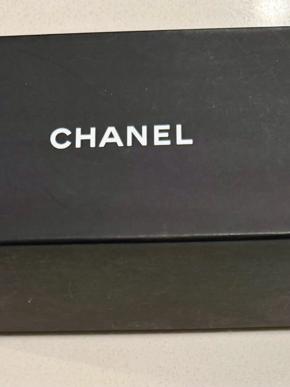 CHANEL Black and White Men's Accessory Box with Logo Card